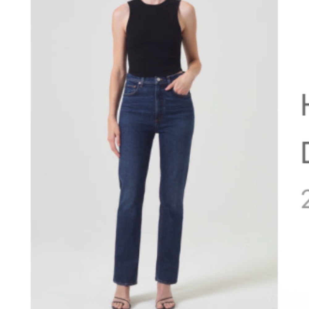 Agolde Midnight Blue Straight Leg Jeans